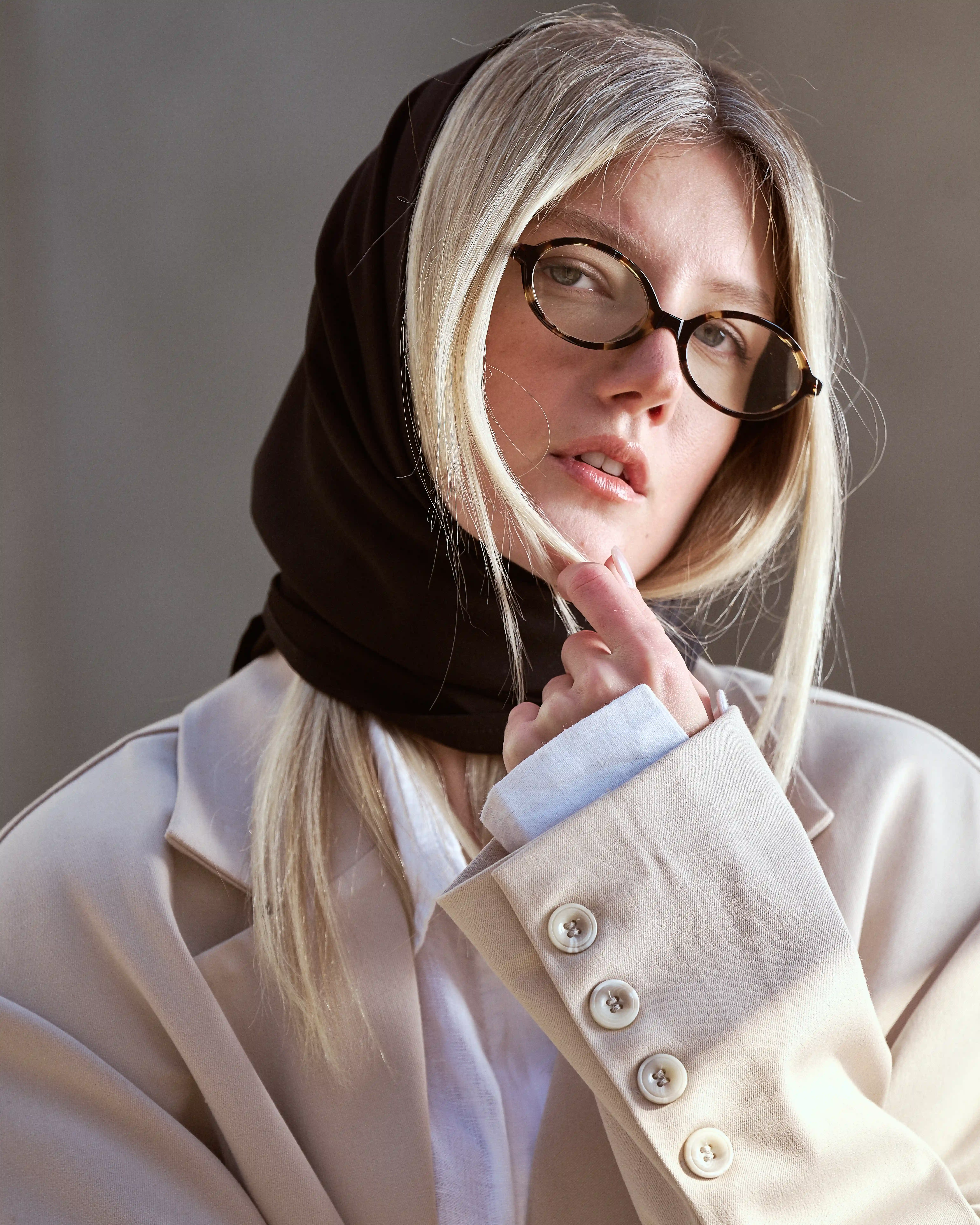 کت گابردين با دو دکمه جلو کد 4